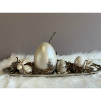 Tischdekoration Ostergesteck Frühling Hasen von Farbvielfalt