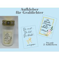 2 Aufkleber Für Grablichter Set in Liebevoller Erinnerung An Die Allerbeste Mama Unvergessen Grablicht Trauerkerze Trauer von Farbwuselei