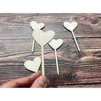 Cake Topper Herzen Einzeln Oder Sets Für Die Hochzeitstorte, Muttertag, Kindergeburtstag Einfach So Herz von Farbwuselei