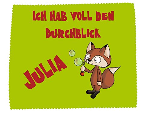 Farbwuselei Brillenputztuch Miezo Fuchs Seifenblasen grün Ich hab voll den Durchblick Name individuell originell Geschenk Farbwuselei Brillenputztuch Miezo Fuchs Seifenblasen grün Ich hab voll den Durchblick Name individuell originell Geschenk von Farbwuselei