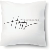 Kissen Happy So Many Reasons To Be Überraschung Geschenkidee von Farbwuselei
