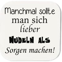Magnet Manchmal Sollte Man Sie Lieber Nudeln Als Sorgen Machen Witzig Lustig Spruch Witziger Kühlschrankmagnet von Farbwuselei