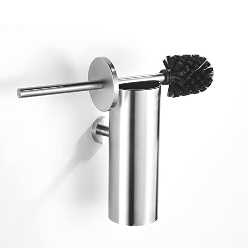 Farcetor Toilettenbürste Wc-Bürste klobürste Und Halter Wandmontage klobürstenhalter Toilettenbürstenhalter Badezimmer Gebürsteter Nickel von Farcetor