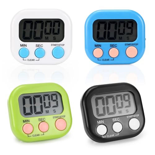 Farerkass 4 StüCk Eieruhr Digital Kurzzeitwecker Digital Stoppuhr Kinder Mit Klappbarem StäNder Und Display KüChentimer Geeignet FüR KüChe, Sport Und Studium Kurzzeitwecker KüChe Farerkass 4 StüCk Eieruhr Digital Kurzzeitwecker Digital Stoppuhr Kinder Mit Klappbarem StäNder Und Display KüChentimer Geeignet FüR KüChe, Sport Und Studium Kurzzeitwecker KüChe von Farerkass