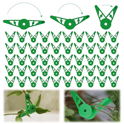Farerkass 50 Stück Pflanzenbieger Clips 360° Verstellbare, Low Stress Training Clips Pflanzen Bieger Pflanzenclips, Pflanzen Clips für Topfpflanzen Pflanzenstämmen Blumen und Ändern der Wuchsrichtung von Farerkass