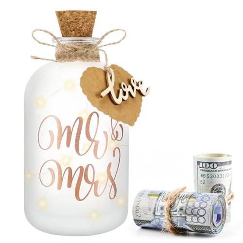 Farerkass LED Flaschenlicht Hochzeit, Geldgeschenke Hochzeit mit LED Lichterkette, Hochzeitsgeschenke Geld Leuchtflasche, Personalisiert Hochzeitskasse Spardose für Brautpaar und Frisch Verliebte Farerkass LED Flaschenlicht Hochzeit, Geldgeschenke Hochzeit mit LED Lichterkette, Hochzeitsgeschenke Geld Leuchtflasche, Personalisiert Hochzeitskasse Spardose für Brautpaar und Frisch Verliebte von Farerkass