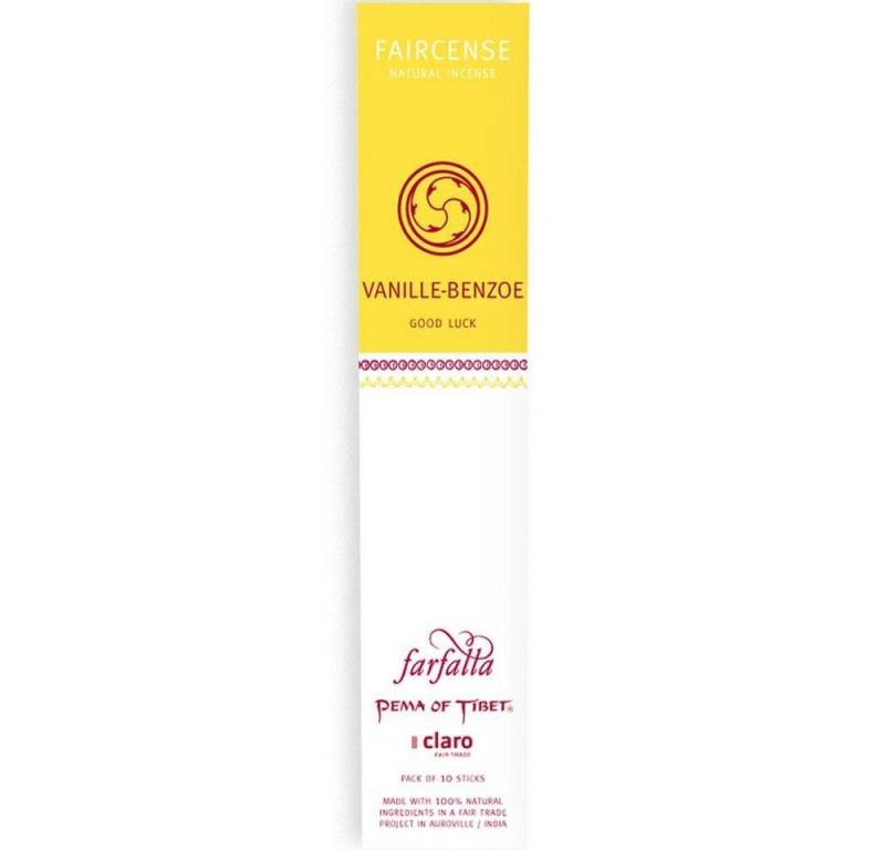 Farfalla Essentials AG Duftstäbchen Faircense Räucherstäbchen Vanille Benzoe, 10 Stk. von Farfalla Essentials AG