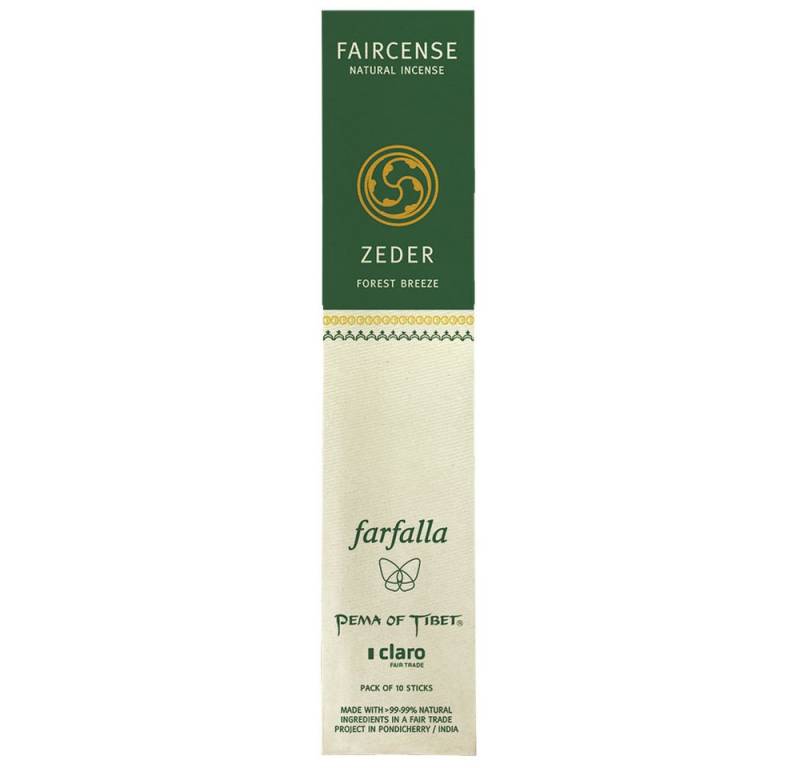 Farfalla Essentials AG Duftstäbchen Faircense Räucherstäbchen Zeder, 10 Stk. von Farfalla Essentials AG