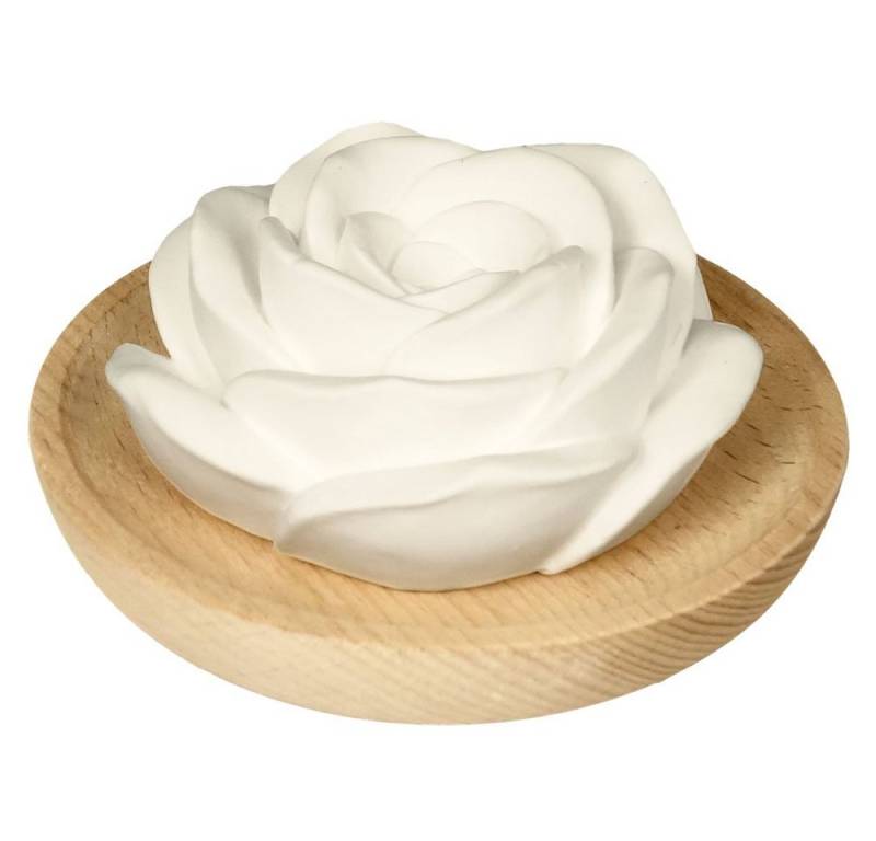 Farfalla Essentials AG Raumduft Duftstein Rose mit Holzteller, Stk von Farfalla Essentials AG