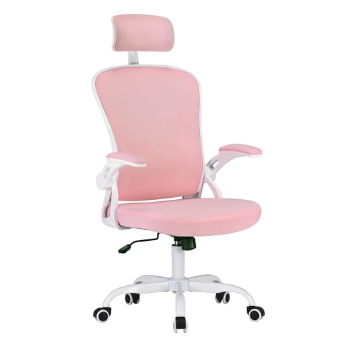 Farini Ergonomischer Stuhl mit Armlehne Büro Schreibtischstuhl mit Rollen Bequemer Home Office Stuhl, Lichtrosa Farini Ergonomischer Stuhl mit Armlehne Büro Schreibtischstuhl mit Rollen Bequemer Home Office Stuhl, Lichtrosa von Farini