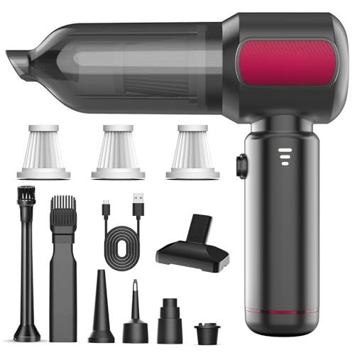 Handstaubsauger, 21000Pa Akku Handstaubsauger Kabellos Mini Staubsauger, 4 in 1 Tragbar Leicht Akkustaubsauger, 6000mAh USB C Akku Staubsauger Stark für Auto Büro Haus Haustier Haar Handstaubsauger, 21000Pa Akku Handstaubsauger Kabellos Mini Staubsauger, 4 in 1 Tragbar Leicht Akkustaubsauger, 6000mAh USB C Akku Staubsauger Stark für Auto Büro Haus Haustier Haar von FarmNix