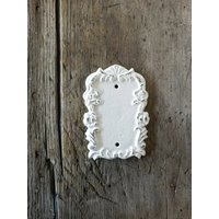 Leere Plattenabdeckung, Solide Schalterplattenabdeckung, Wandplatte, Gusseisen-Wanddekor von FarmhouseIronCo