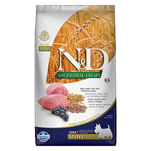 Farmina N&D Getreidearm Adult Mini Lamm u. Heidelbeere Trockenfutter Bitte auswählen: 2,5 kg von Farmina Natural & Delicious