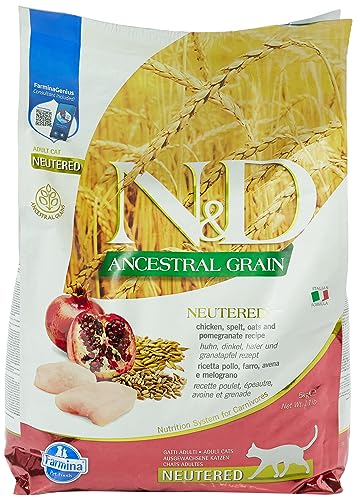 Farmina N&D ANCESTRAL Grain Adult Pellets Katzenfutter(Trockenfutter, mit hochwertigen Vitaminen und natürliche Antioxidantien, ohne Mais, Zutaten: Huhn, Portionsgröße: 5 kg) von N&D