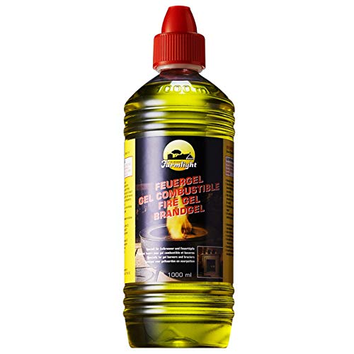 FARMLIGHT Kamm 1 L Bio-Brennstoff, für Braziers und Bioethanol-Gel-Kamine 1 Liter Flasche, Gelb von Farmlight