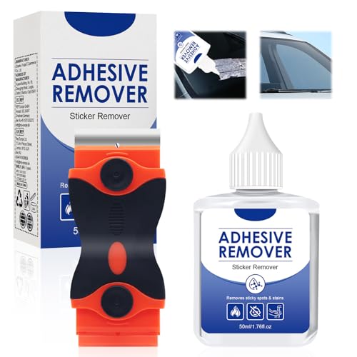 Etiketten Entferner, 50ml Aufkleber Entferner,Sekundenkleber Entferner,Etikettenlöser,Klebereste Entferner lebstoffentferner,Entfernt Schnell Hartnäckige Etiketten Aufkleber von Allen Glatten Oberfläc von Farmty