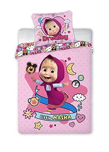 Masha and The Bear Babybettwäsche Masha 055 100x135 cm von FARO