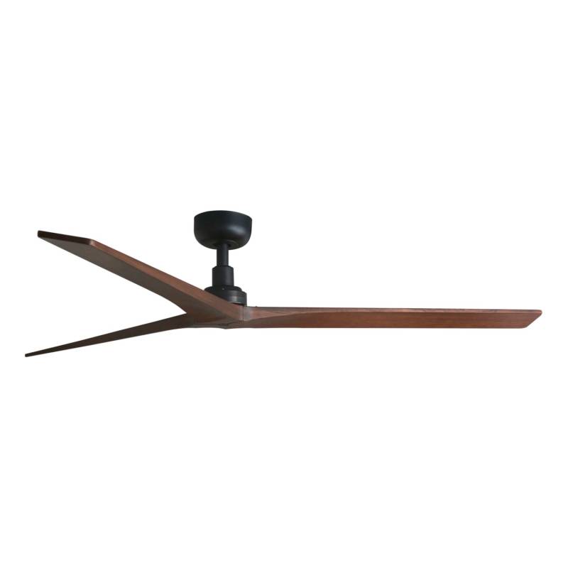 FARO Energiespar Deckenventilator mit Fernbedienung Klim L Schwarz-Nussbaum 150 cm von Faro