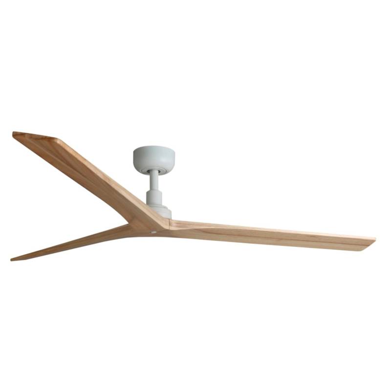 FARO Energiespar Deckenventilator mit Fernbedienung Klim L Weiß-Eiche 150 cm von Faro