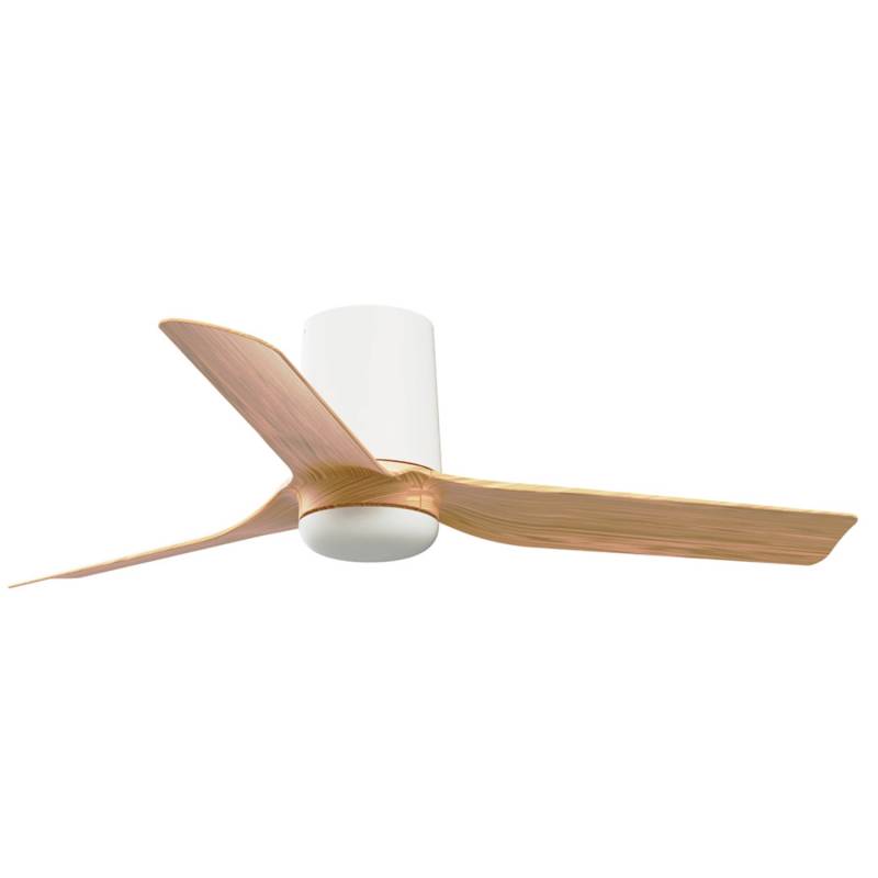 FARO Energiespar Deckenventilator mit Fernbedienung Mini Punt Tub 90 cm Weiß - Ahorn von Faro