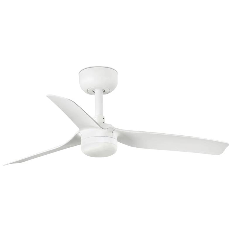 FARO Energiespar Deckenventilator mit LED Beleuchtung und Fernbedienung Mini Punt 90 cm Weiß - Weiß von Faro