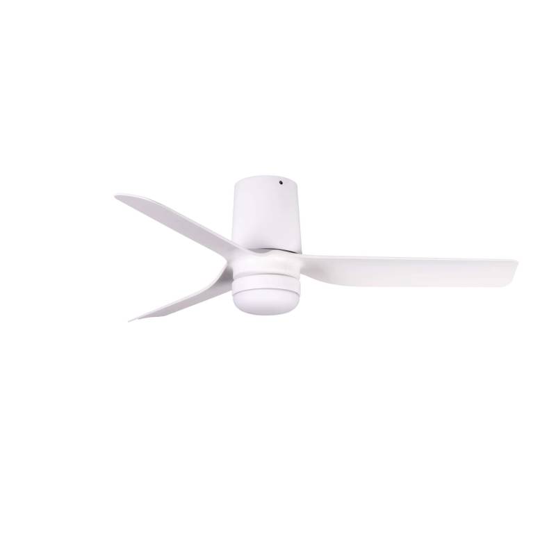 FARO Energiespar Deckenventilator mit LED Beleuchtung und Fernbedienung Mini Punt Tub 90 cm Weiß - Weiß von Faro