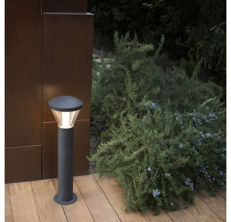 Faro Außen-Stehlampe LED Wegeleuchte Shelby aus Aluminium in Grau 630 mm, LED von Faro