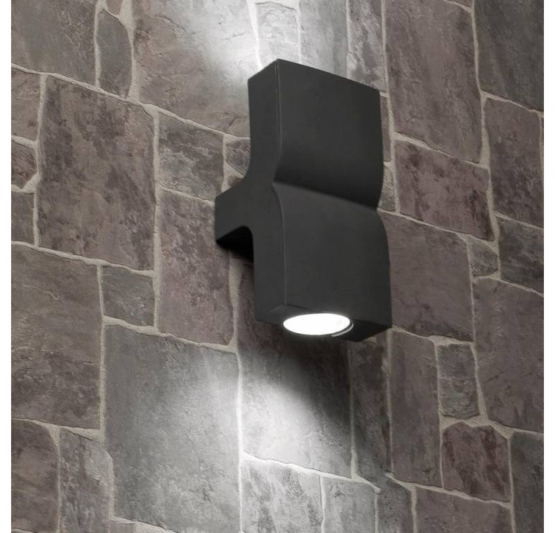 Faro Außen-Wandleuchte Extravagante Wandlampe Klamp zweiflammig, GU10 von Faro