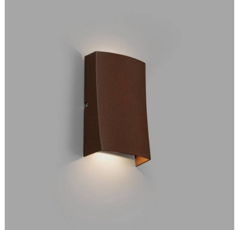 Faro Außen-Wandleuchte LED Wandleuchte Nairobi in Rostfarbig 2x6W 3000K, LED von Faro