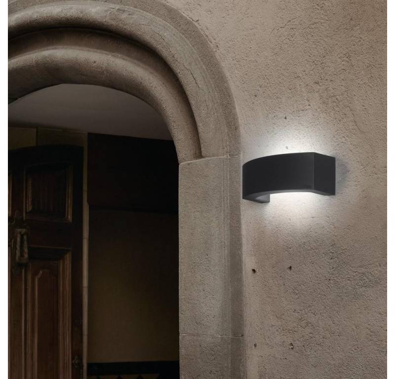 Faro Außen-Wandleuchte Schicke Wandleuchte Ancora aus Aluminium in dunkelgrau von Faro