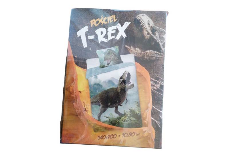 Faro Bettwäsche Bettwäsche "T-Rex", 140x200cm, Kissen 70x90cm, 100% Baumwolle, Baumwolle von Faro