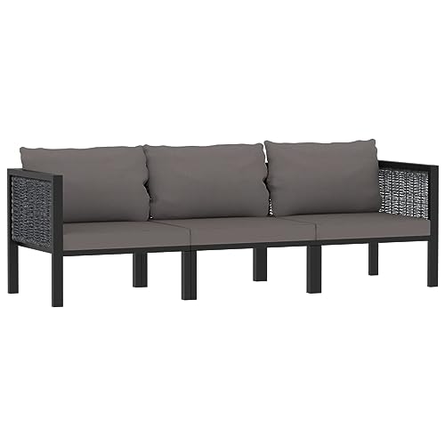 Faroom 3-TLG Lounge Set Alu mit Auflagen Lounge Möbel Outdoor Stahl Gartenlounge Set Terassenmöbel außen Loungemöbel Terrasse Gartenmöbel Set Aluminium Balkonmöbel 3-Sitzer-Sofa mit Auflage von Faroom