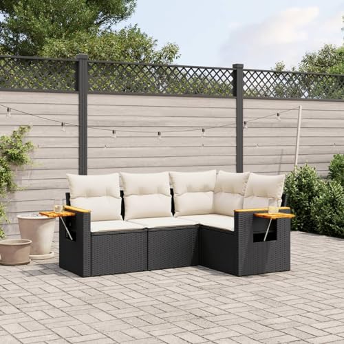 Faroom Balkon Sofa mit Stauraum Gartensofa 3 Sitzer Lounge Sofa Outdoor Rattansofa Sitzecke Balkon Lounge Klein Couch Gartenlounge Polyrattan Balkonmöbel Schwarz und Creme 4-tlg-Type-A118 Faroom Balkon Sofa mit Stauraum Gartensofa 3 Sitzer Lounge Sofa Outdoor Rattansofa Sitzecke Balkon Lounge Klein Couch Gartenlounge Polyrattan Balkonmöbel Schwarz und Creme 4-tlg-Type-A118 von Faroom