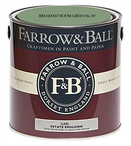 Farrow & Ball Estate Emulsion Farbe 2.5 Liter Breakfast Room Green 81 Matt von Farrow & Ball