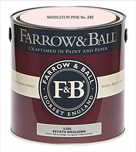 Farrow & Ball Estate Emulsion Farbe 2.5 Liter Middleton Pink 245 Matt von Farrow & Ball