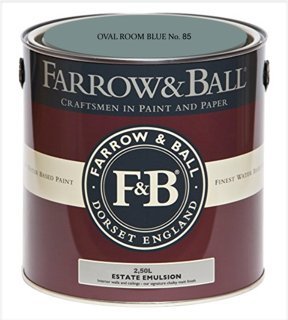 Farrow & Ball Estate Emulsion Farbe 2.5 Liter Oval Room Blue 85 Matt von Farrow & Ball