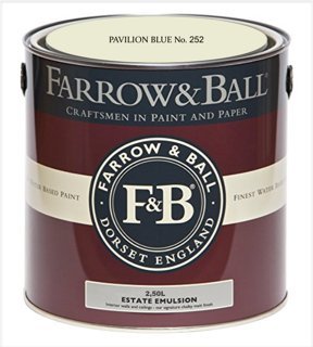 Farrow & Ball Estate Emulsion Farbe 2.5 Liter Pavilion Blue 252 Matt von Farrow & Ball