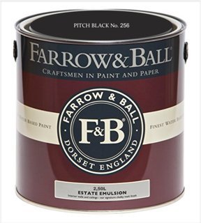 Farrow & Ball Estate Emulsion Farbe 2.5 Liter Pitch Black 256 Matt von Farrow & Ball