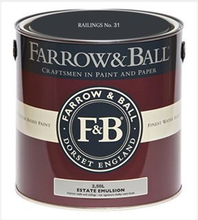 Farrow & Ball Estate Emulsion Farbe 2.5 Liter Railings 31 Matt von Farrow & Ball