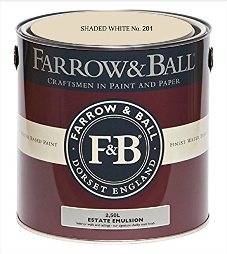 Farrow & Ball Estate Emulsion Farbe 2.5 Liter Shaded White 201 Matt von Farrow & Ball