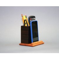 Hat Eukalyptus Und Kirsche-standplatz/Schreibtisch-Accessoires von FarthingWoodwork