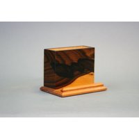 Zirikote Furnier Und Kirsche Telefon Stand/Schreibtisch-Accessoires von FarthingWoodwork