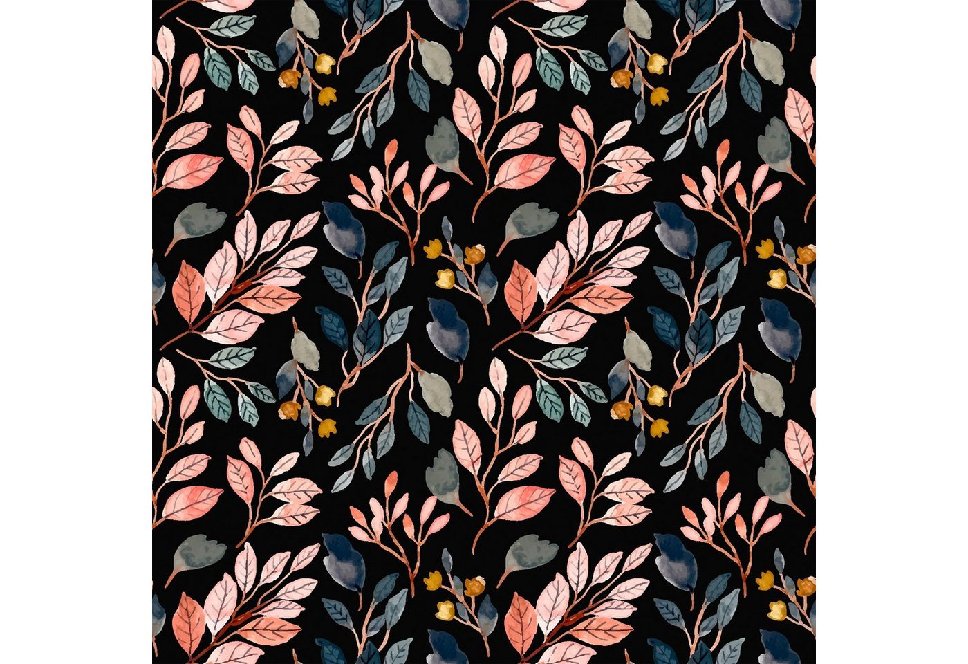 Fasana Papierserviette 20 Servietten Dark Floral Pattern 33x33cm, (20 St) von Fasana