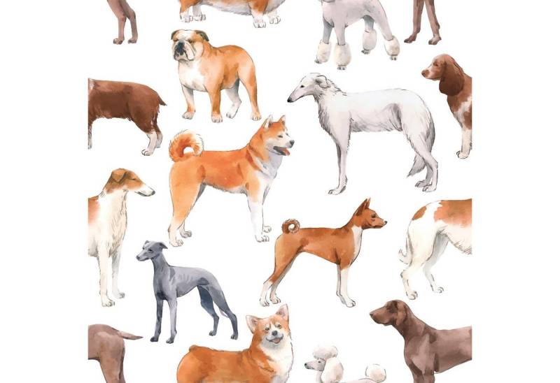 Fasana Papierserviette 20 Servietten Dog Love 33x33cm, (20 St) von Fasana