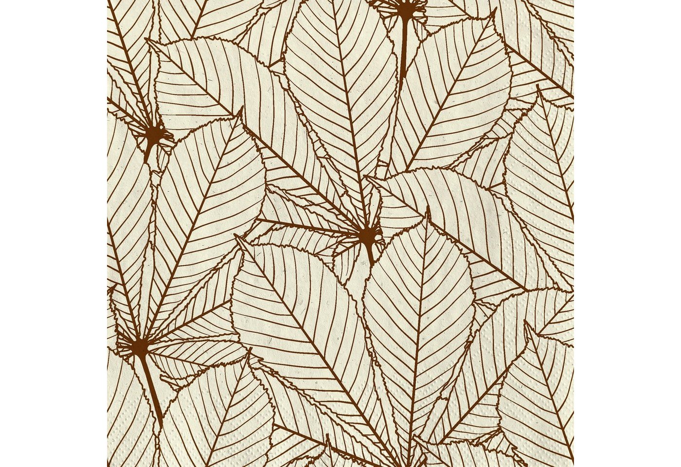 Fasana Papierserviette 20 Servietten Gras Chestnut Leaves 33x33cm, (20 St) von Fasana