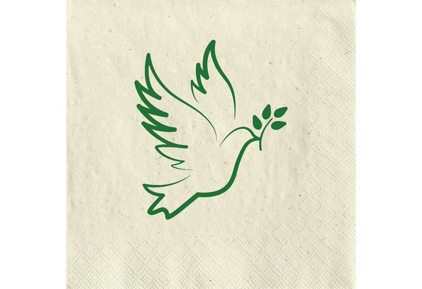 Fasana Papierserviette 20 Servietten Gras Peace Dove 33x33cm, (20 St) von Fasana