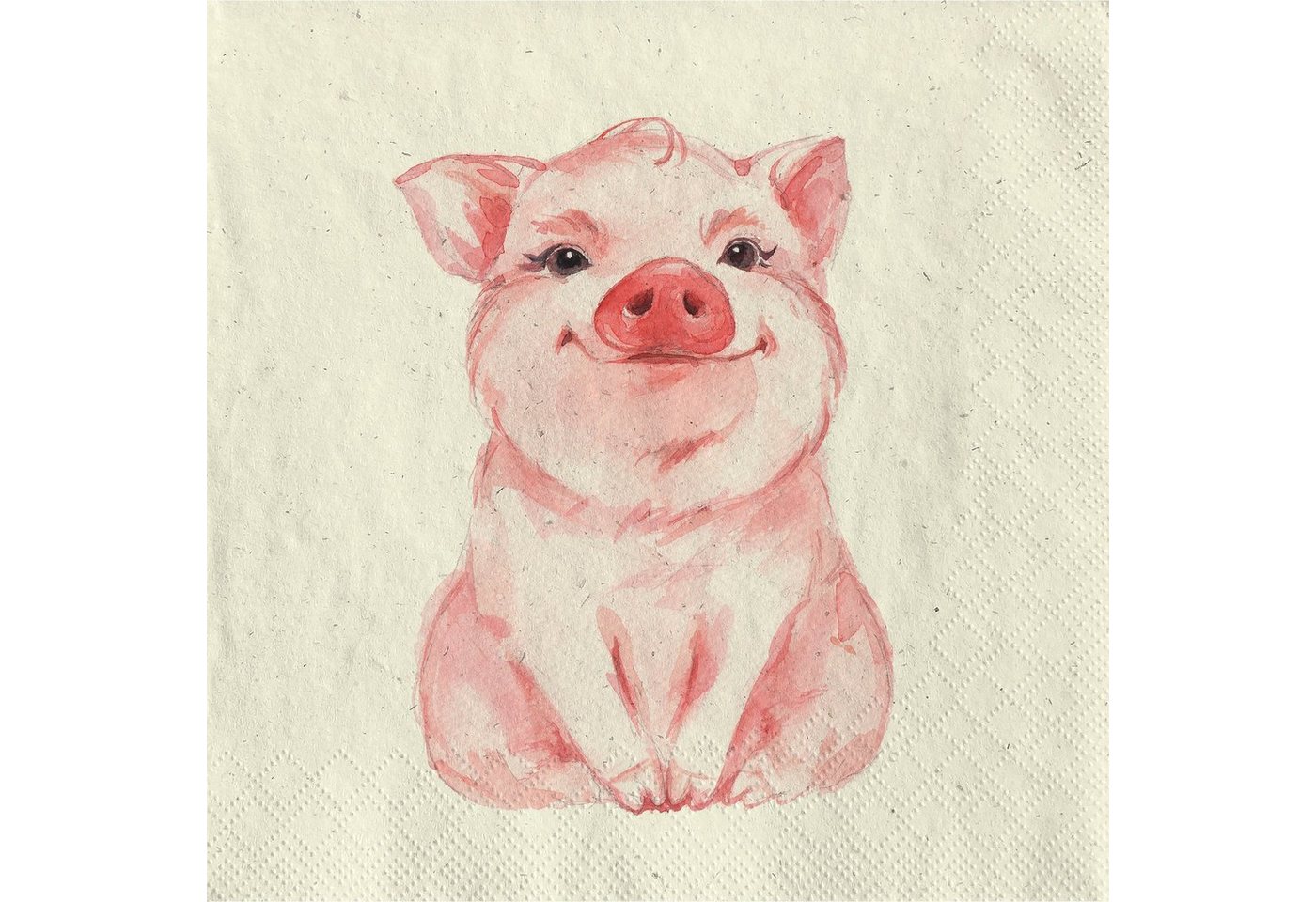 Fasana Papierserviette 20 Servietten Gras Piggy 33x33cm, (20 St) von Fasana