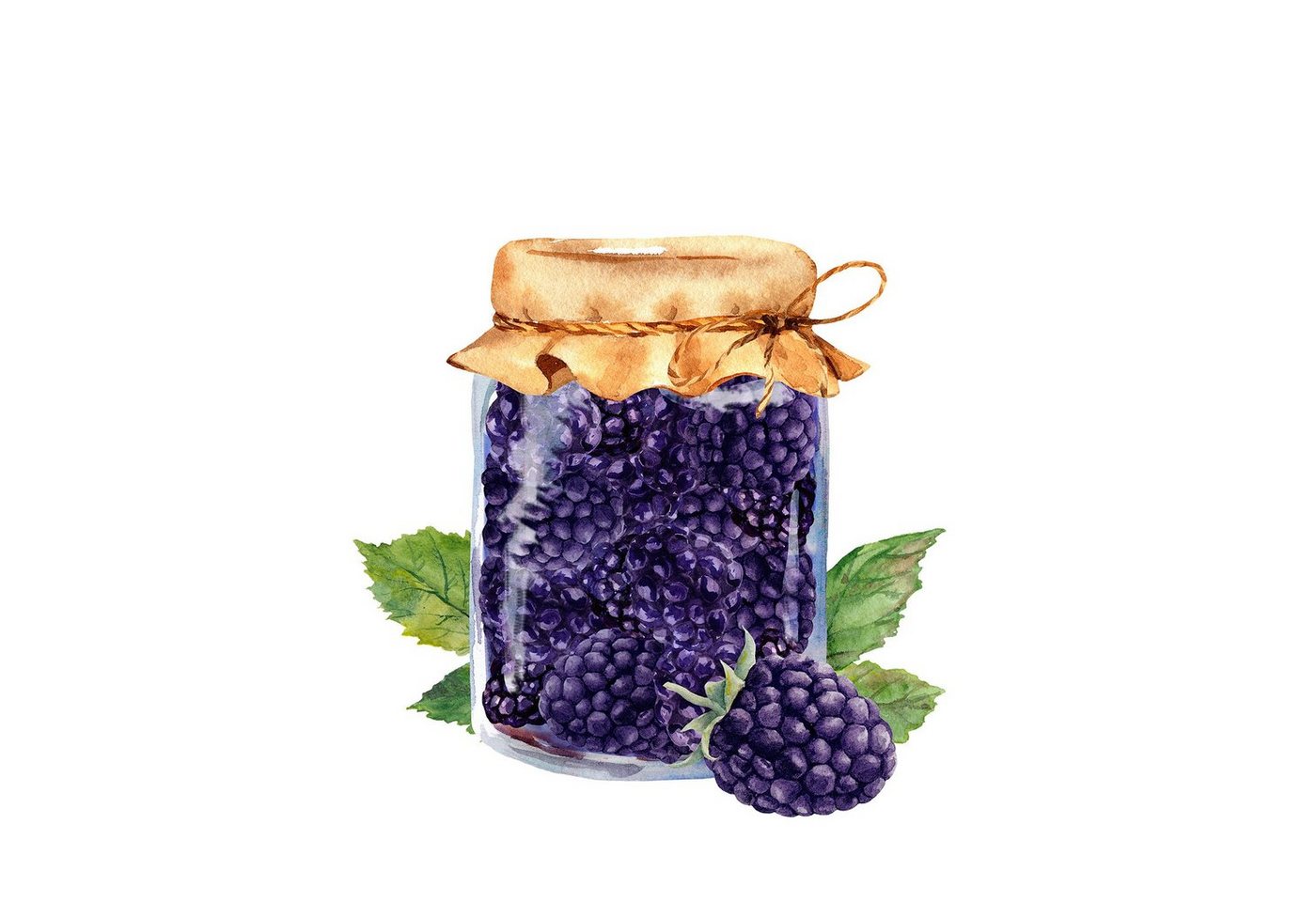 Fasana Papierserviette 20 Servietten Happy with Blackberry 33x33cm, (20 St) von Fasana