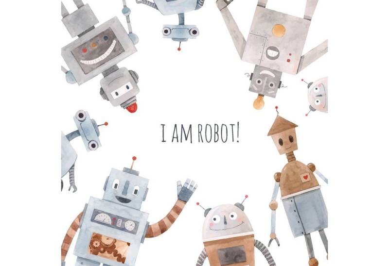 Fasana Papierserviette 20 Servietten I am Robot 33x33cm, (20 St) von Fasana