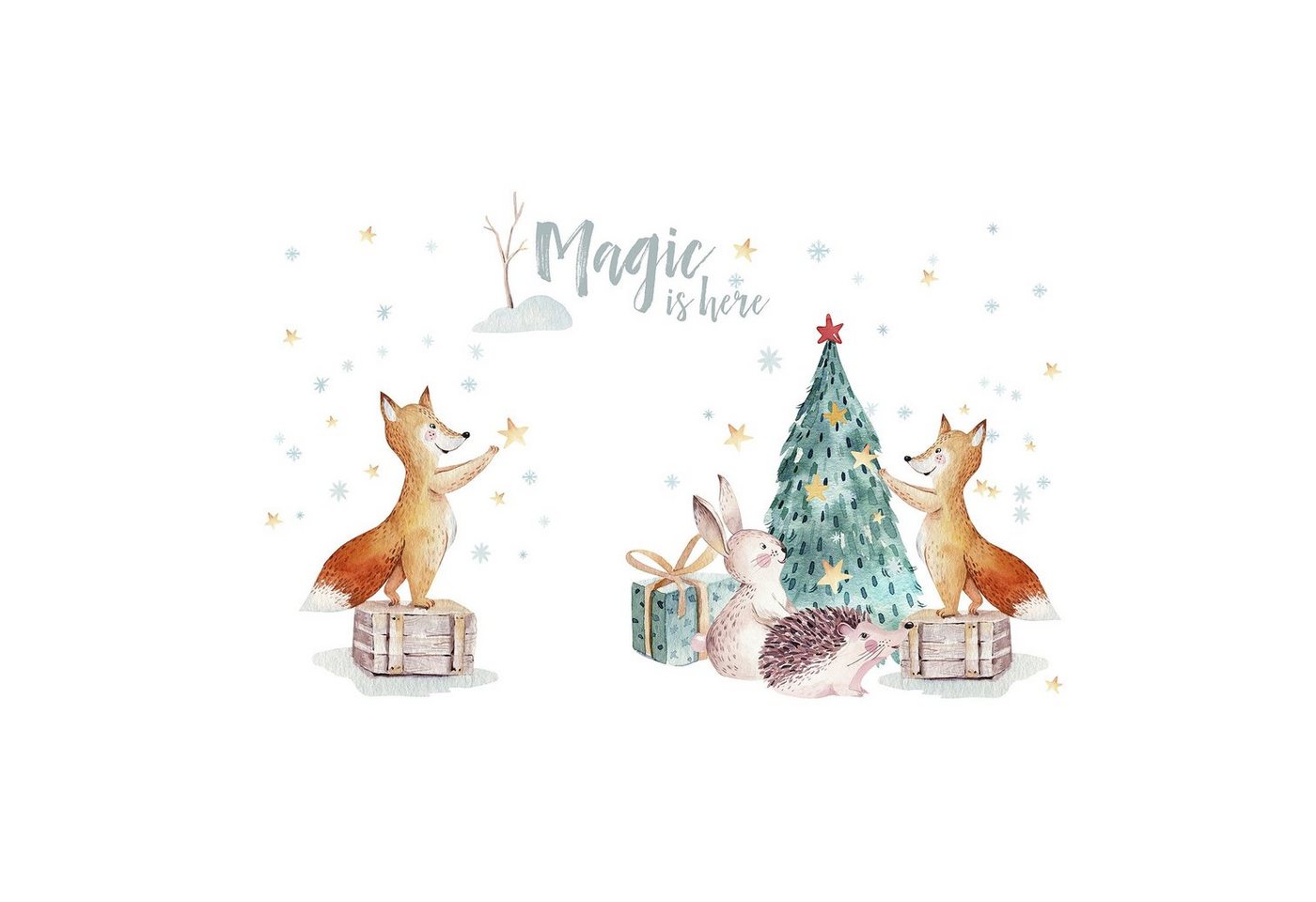 Fasana Papierserviette 20 Servietten Magic Christmas is here 33x33cm, (20 St) von Fasana